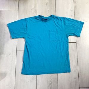 Womens Blue Green X Large Tshirt Front Pocket